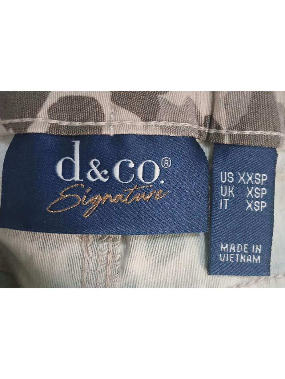D&Co Signature Leopard Print Ankle Pants XXSP Elastic Waist Stretch Casual #V13 - Picture 3 of 8